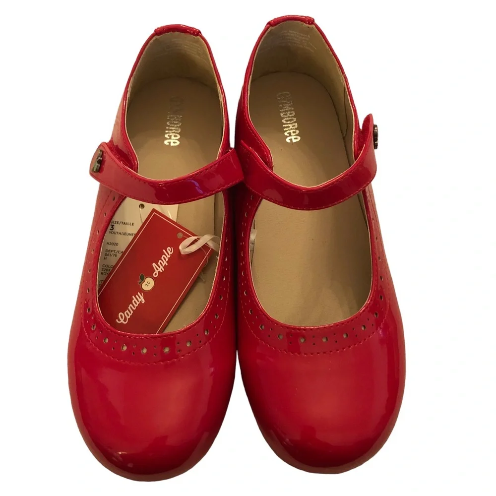 Retired Gymboree Candy Apple Patent Leather Mary Janes size 3